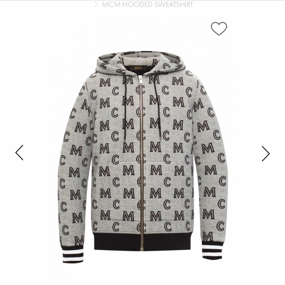 MCM Monogram Gray Zip-Up Hoodie & Sweatpant